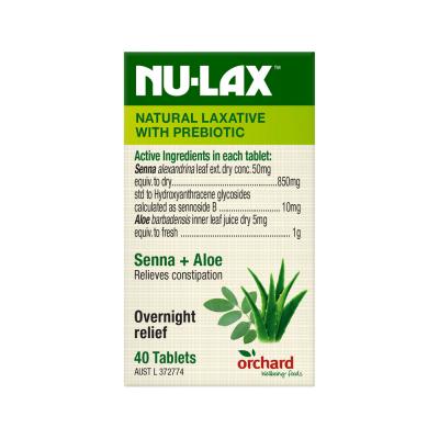Nu-Lax Natural Laxative Senna + Aloe 40t